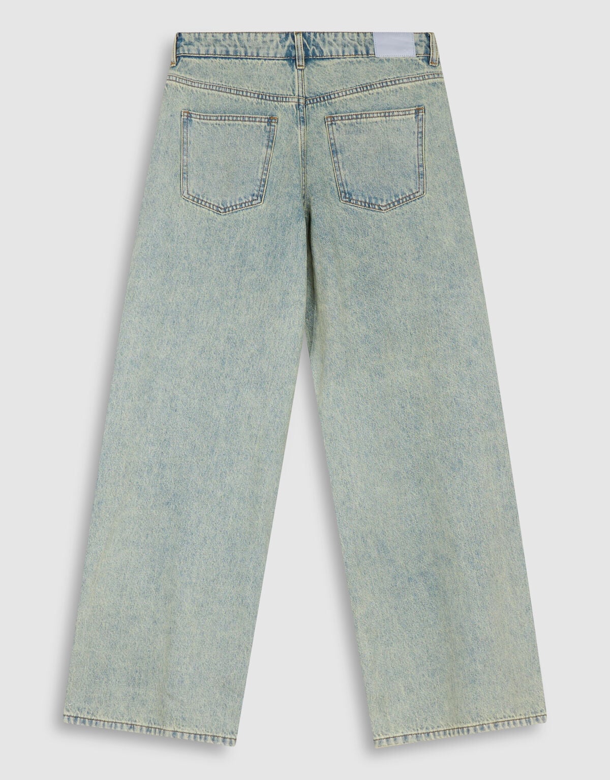 Wide Leg Fit Jeans Met Knoopsluiting Bleached SHOEBY WOMEN