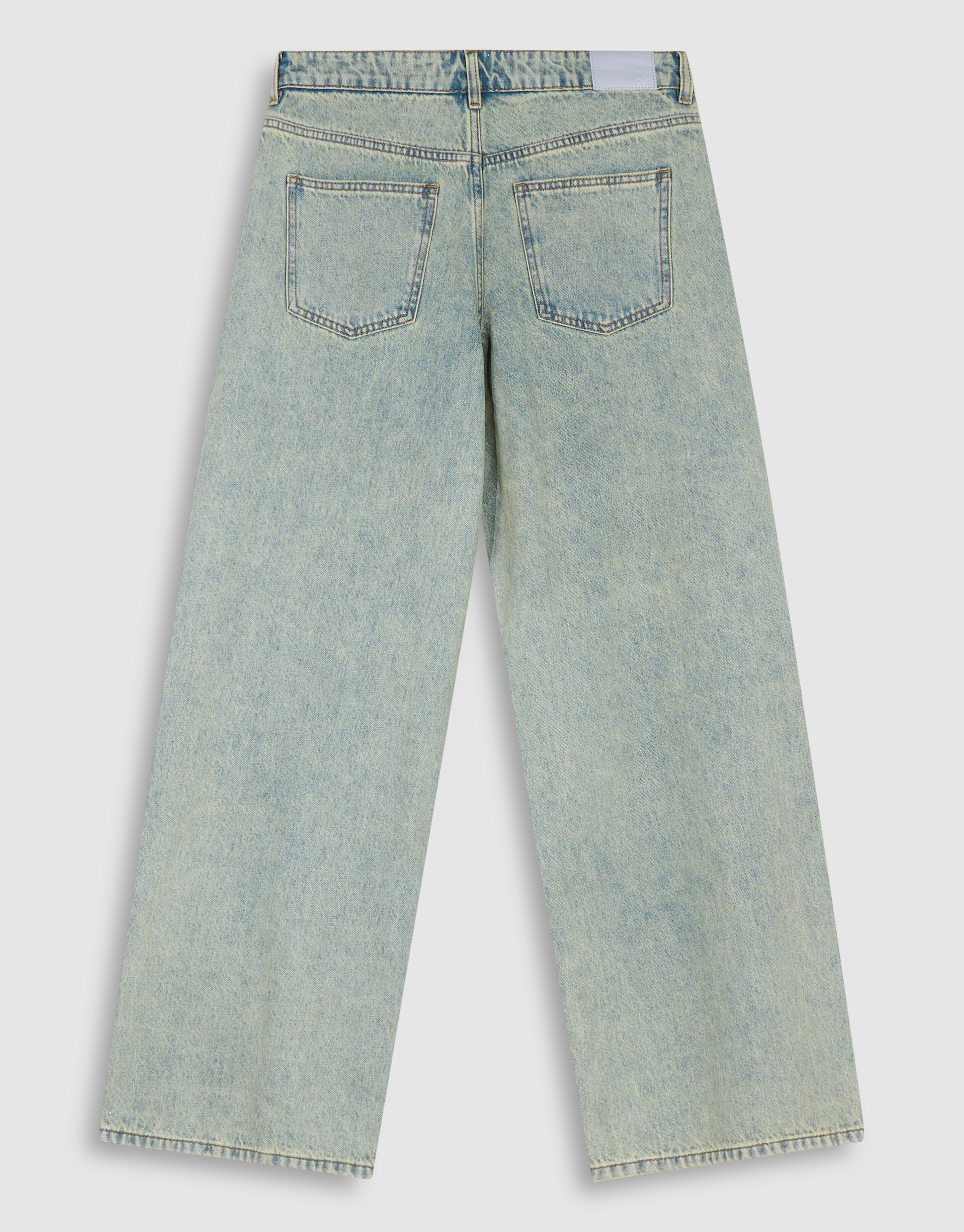 Wide Leg Fit Jeans Met Knoopsluiting Bleached SHOEBY WOMEN