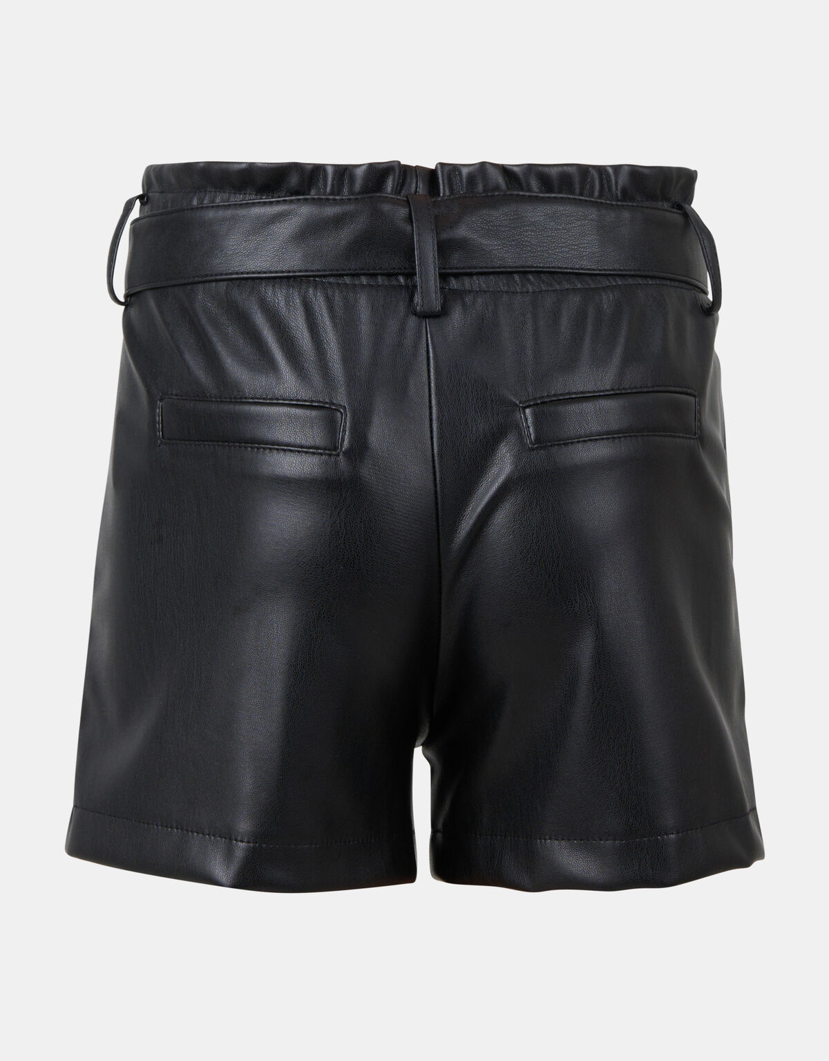 Vegan Leren Paperbag Short Zwart SHOEBY GIRLS