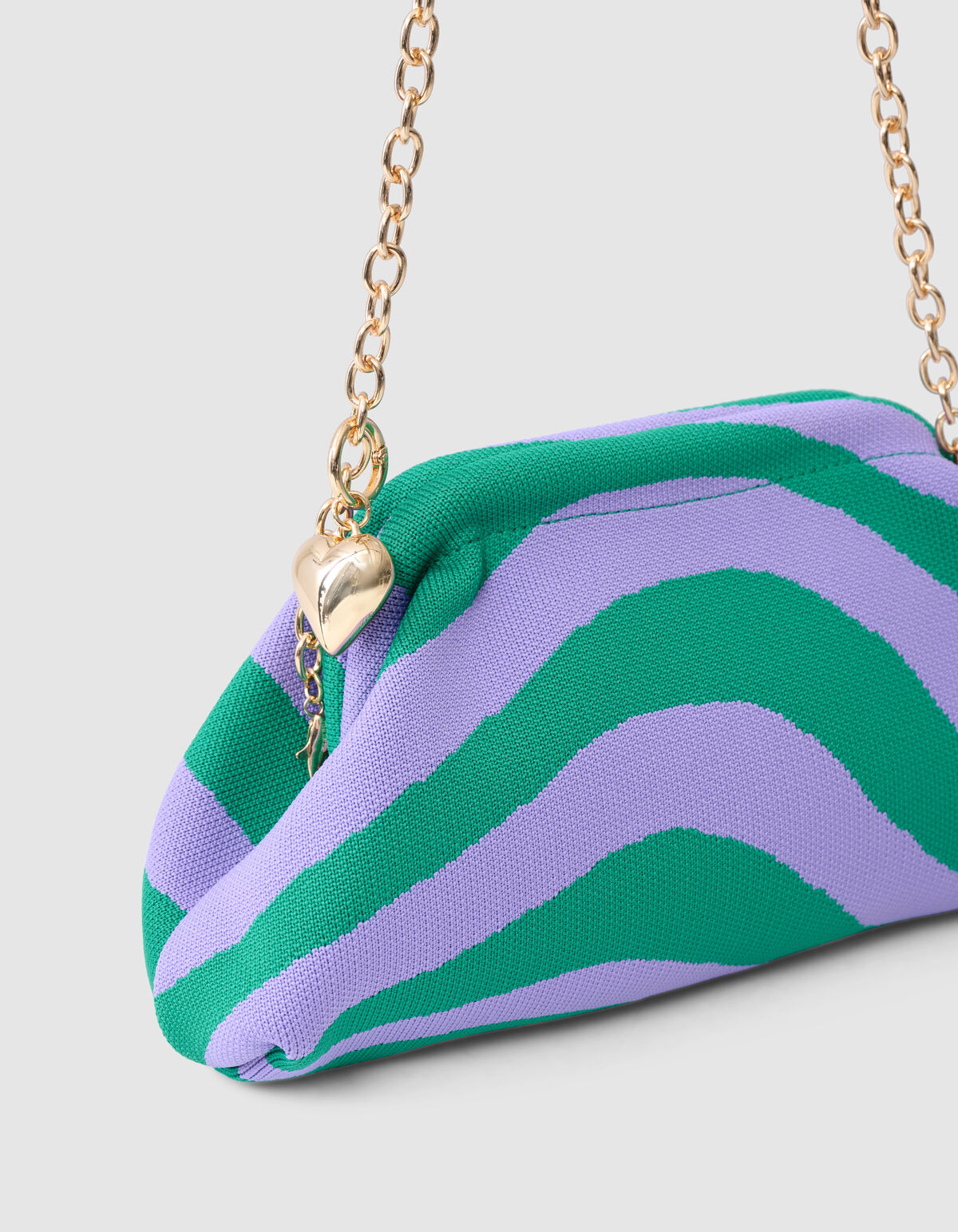 Knitted Clutch Tas Groen SHOEBY ACCESSOIRES