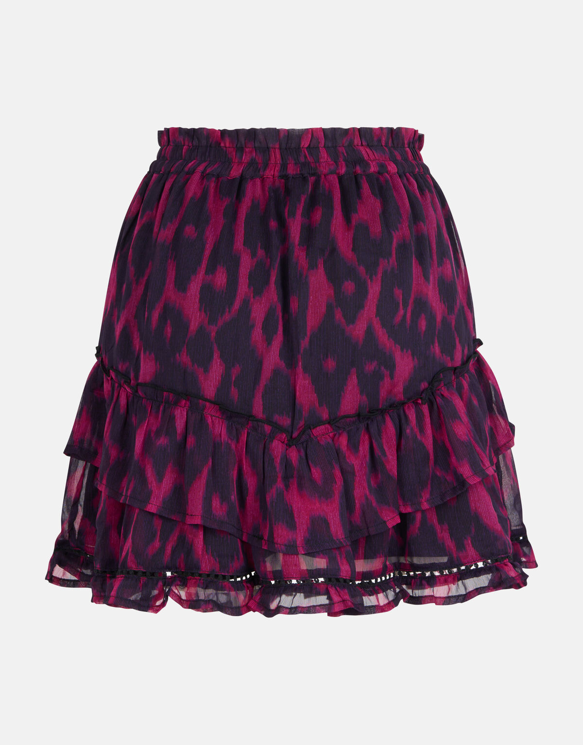 Leopard Ruffle Rok Paars SHOEBY WOMEN