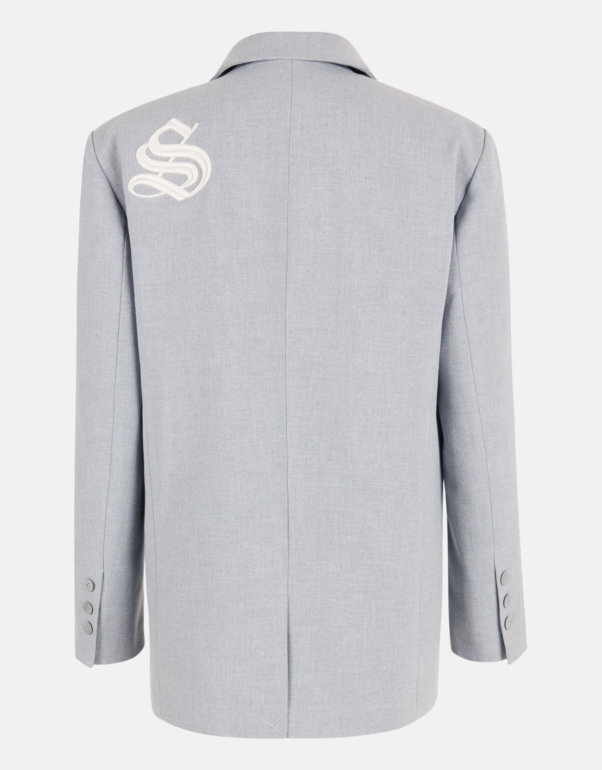 Oversized Geborduurde Blazer Lichtgrijs SHOEBY WOMEN