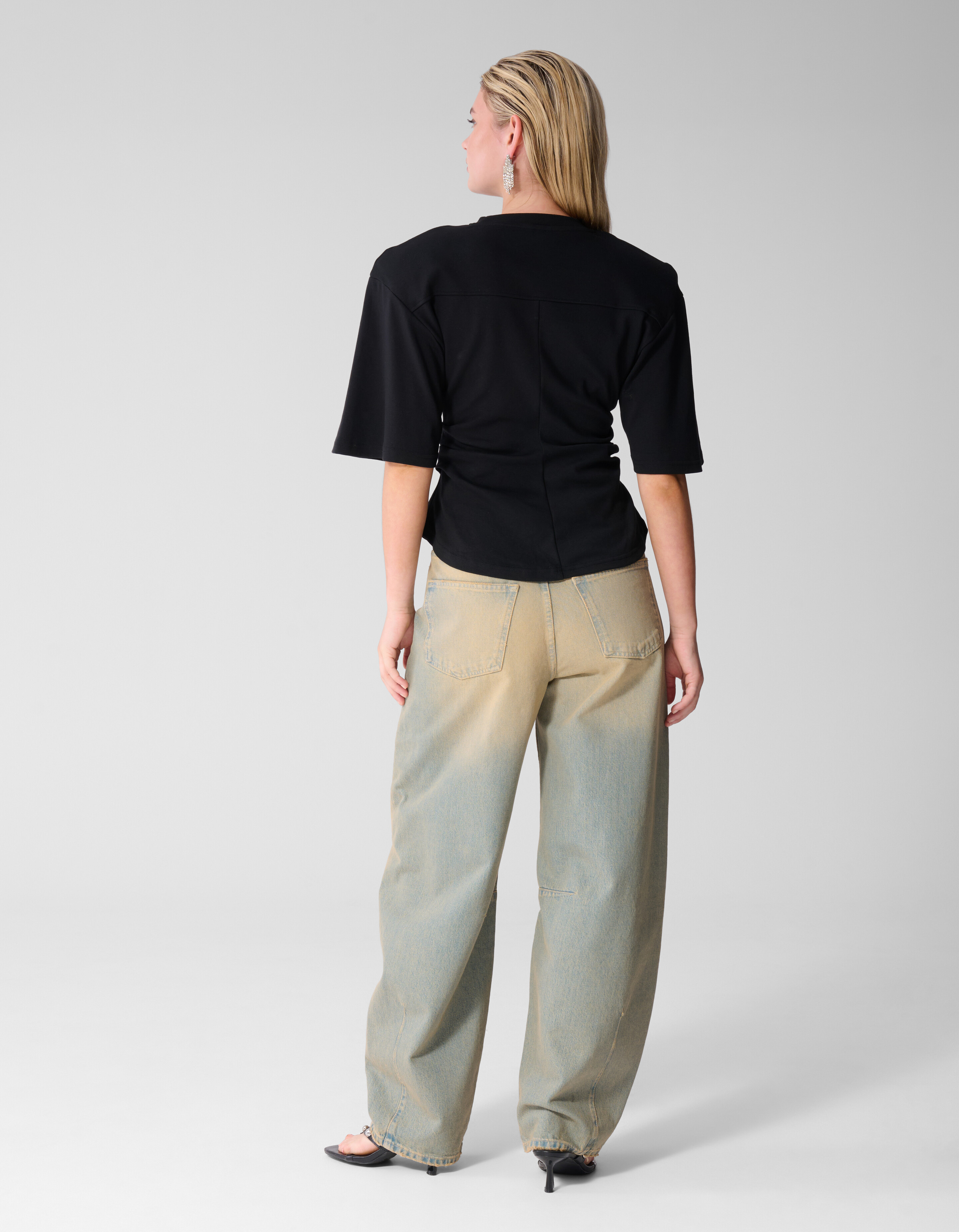 Waisted T-shirt Zwart SHOEBY WOMEN