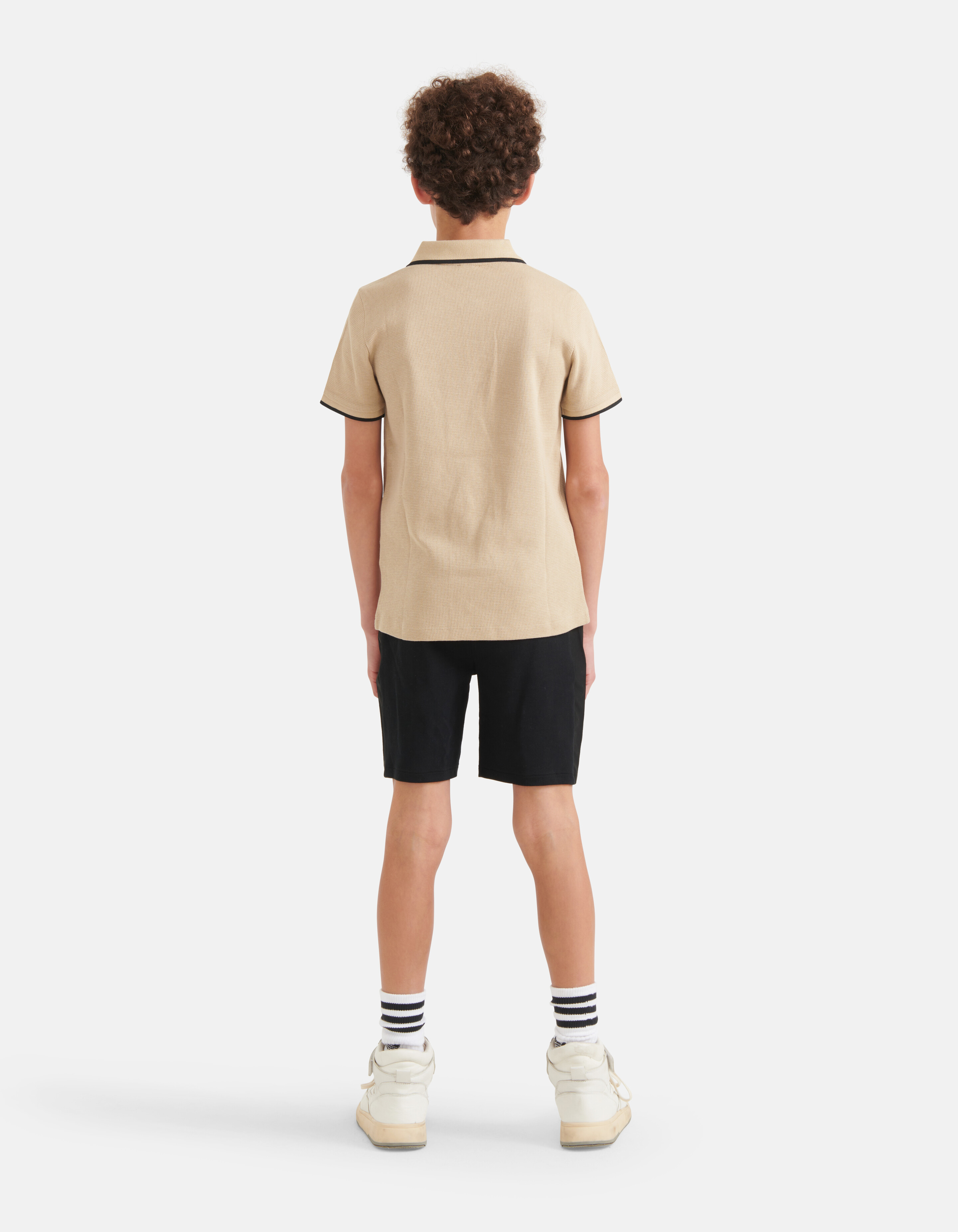 Structuur Zipper Polo Beige SHOEBY BOYS