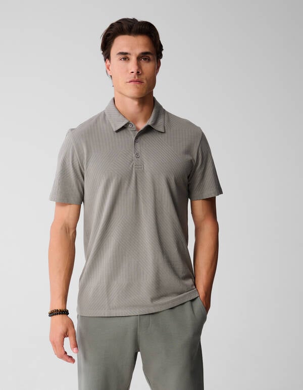 Jacquard Polo Donkergroen SHOEBY MEN
