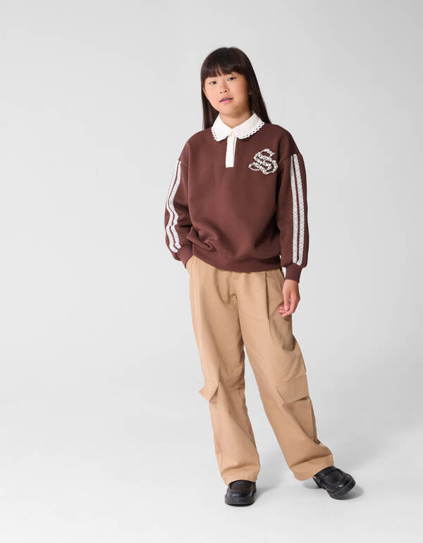 Oversized Polo Sweater Bruin SHOEBY GIRLS