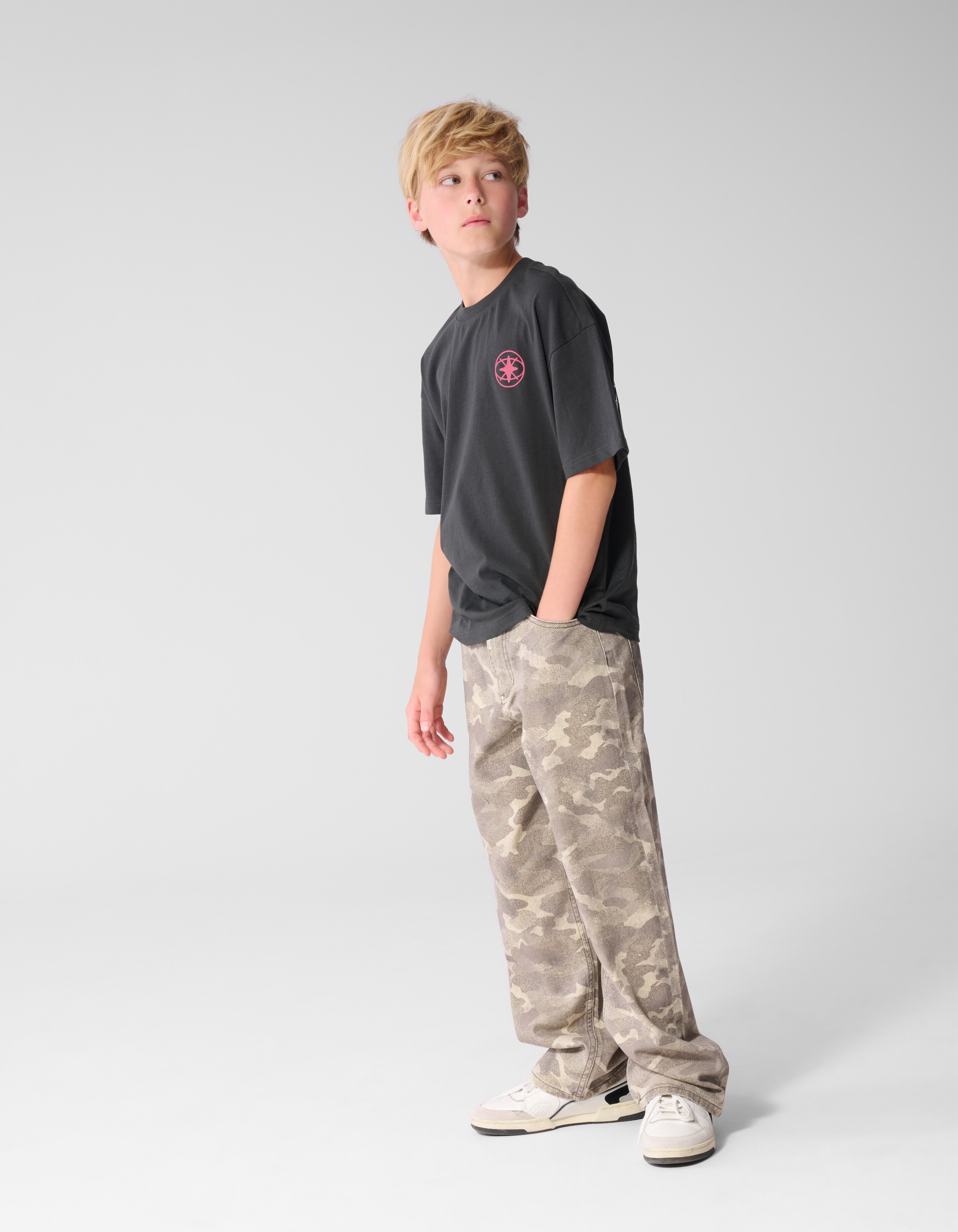 London Artwork T-shirt Donkergrijs SHOEBY BOYS