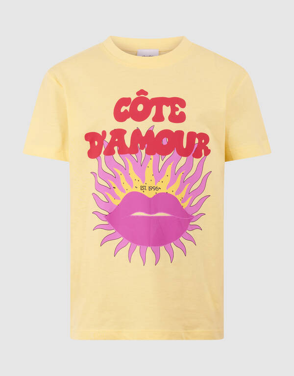 Cote D'amour Artwork T-shirt Geel SHOEBY GIRLS