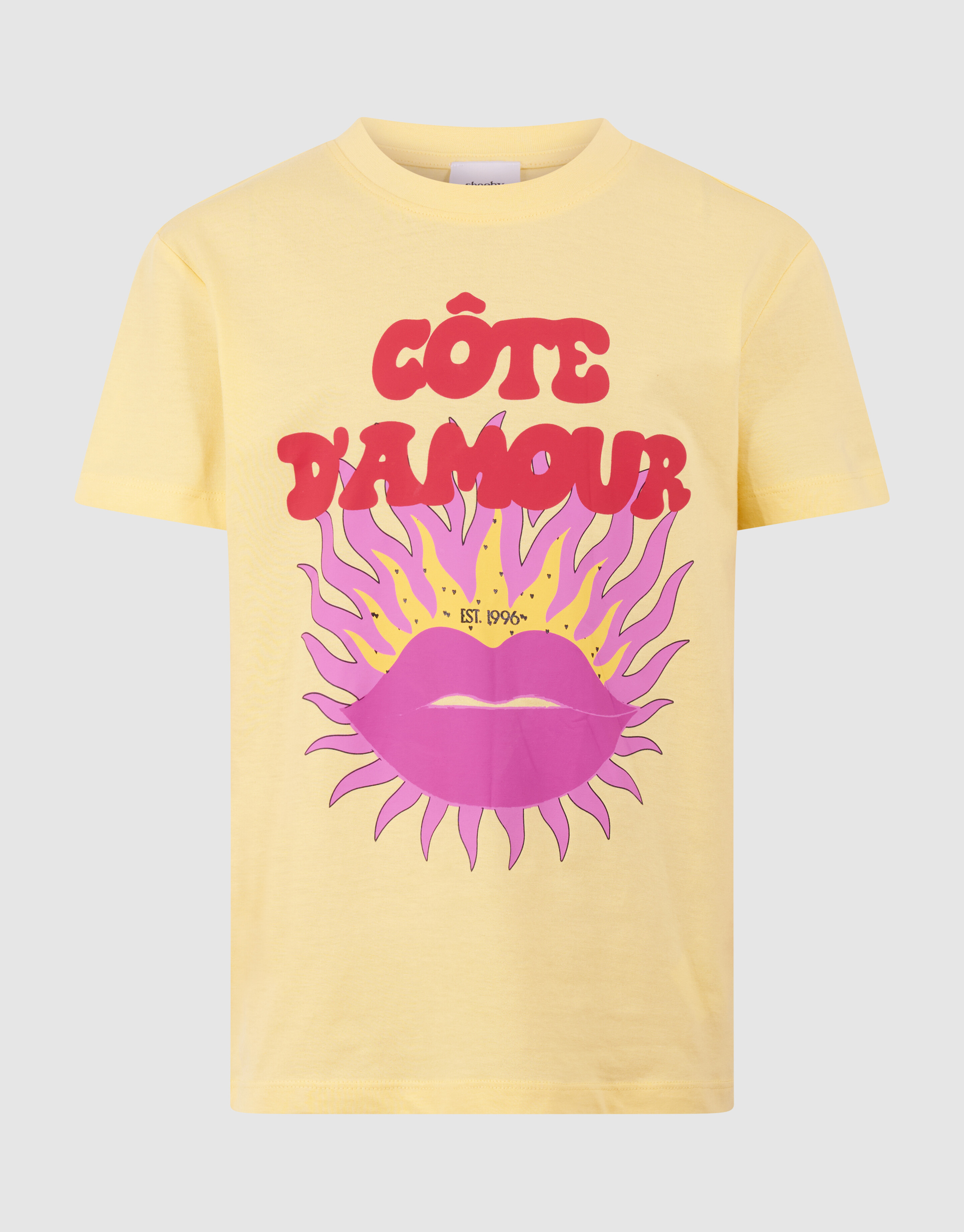 Cote D'amour Artwork T-shirt Geel SHOEBY GIRLS
