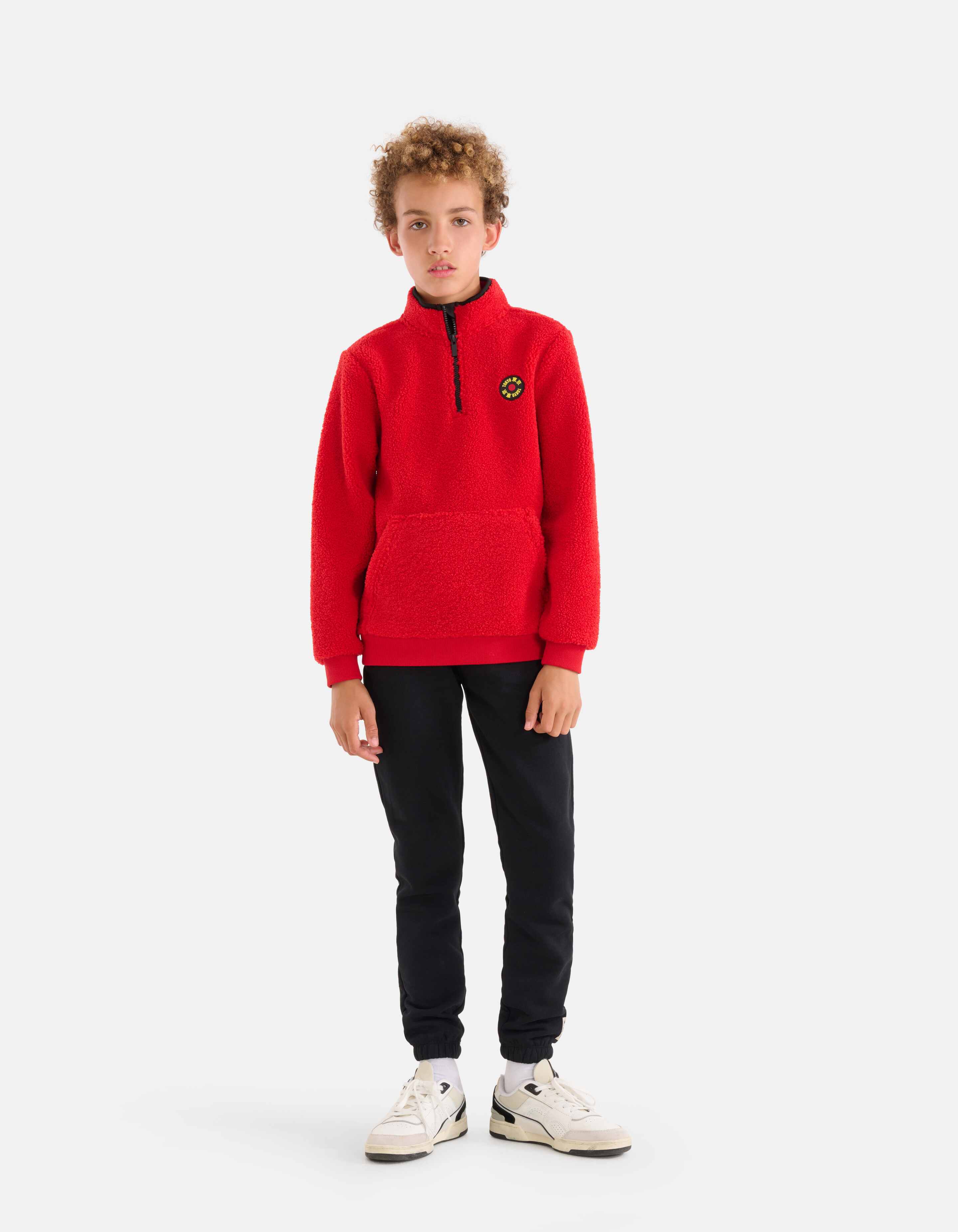 Teddy Fleece Sweater Rood SHOEBY BOYS