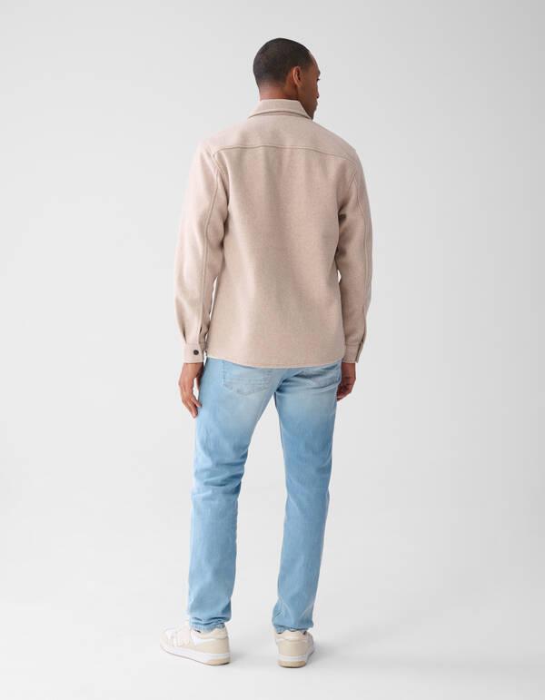 Zip Overshirt Zand SHOEBY MEN