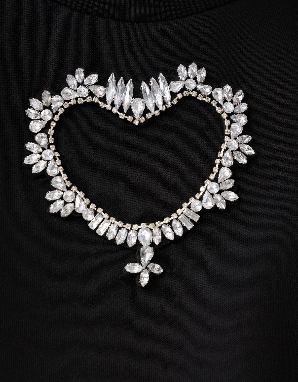 Strass Heart Sweater Zwart SHOEBY GIRLS