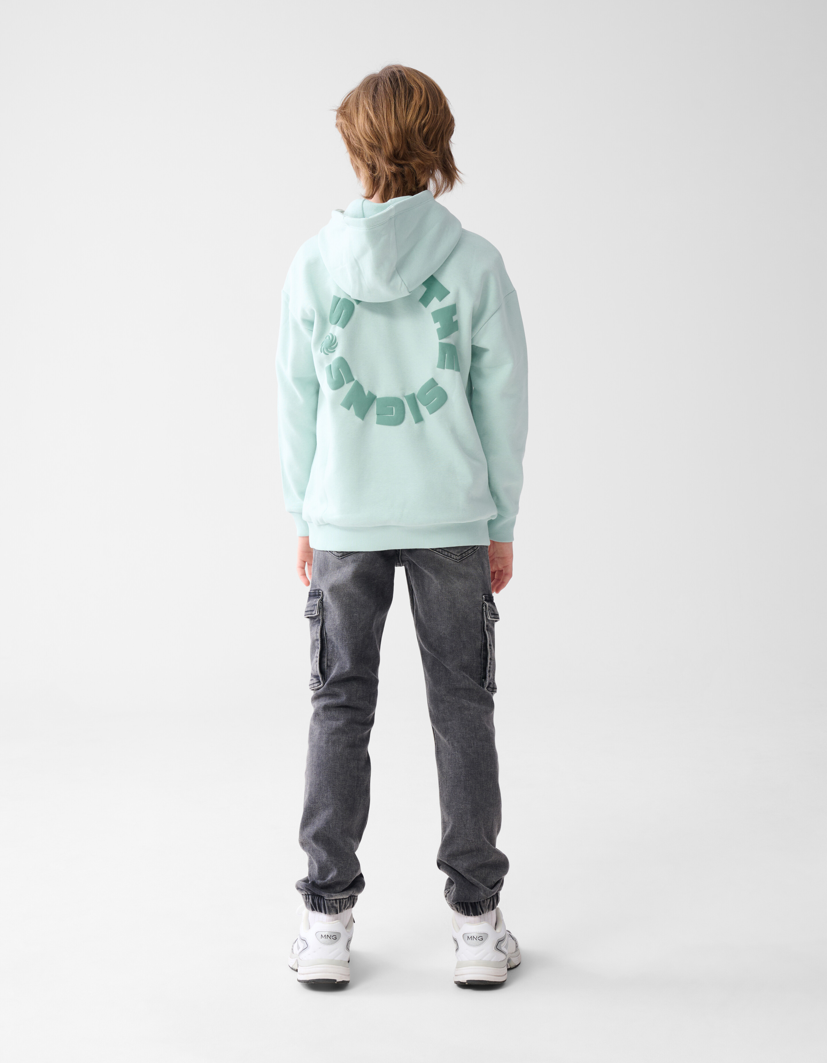 Tekst Hoodie Lichtgroen SHOEBY BOYS