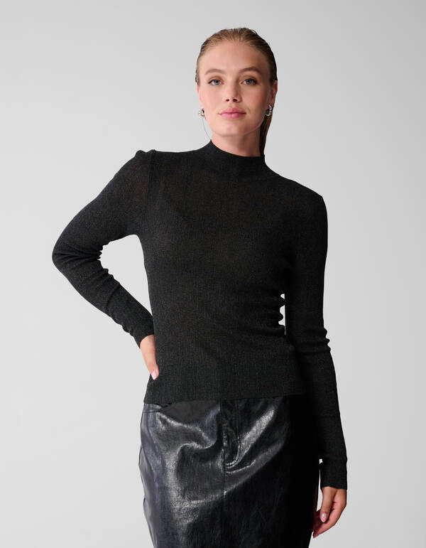 Glitter Col Top Zwart SHOEBY WOMEN