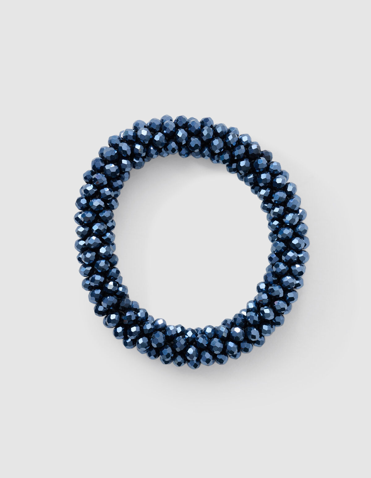 Beaded Haarelastiek Donkerblauw SHOEBY ACCESSOIRES