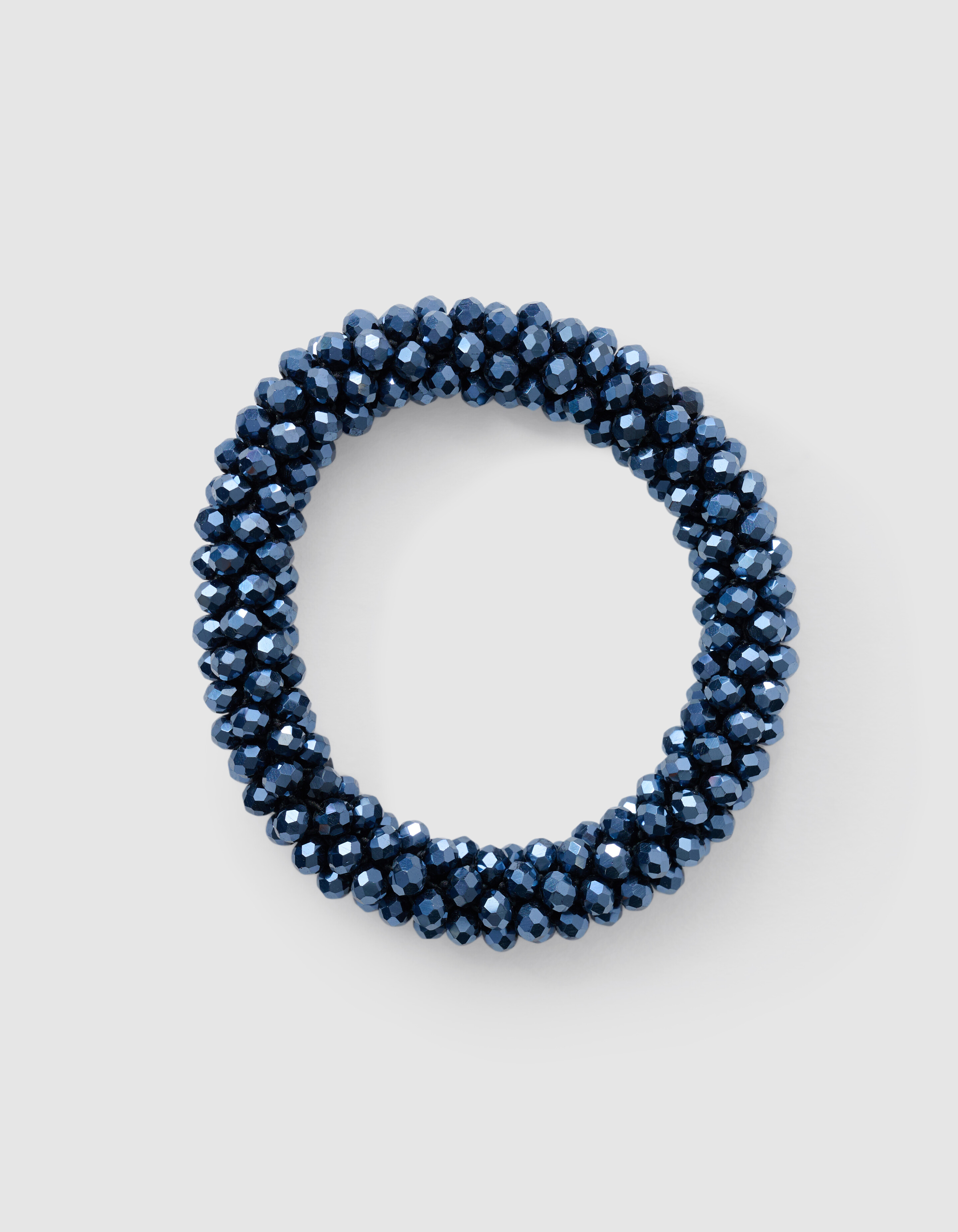 Beaded Haarelastiek Donkerblauw SHOEBY ACCESSOIRES
