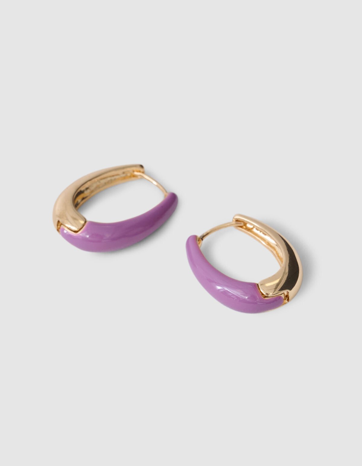 Oval Hoops Oorbellen Paars SHOEBY ACCESSOIRES