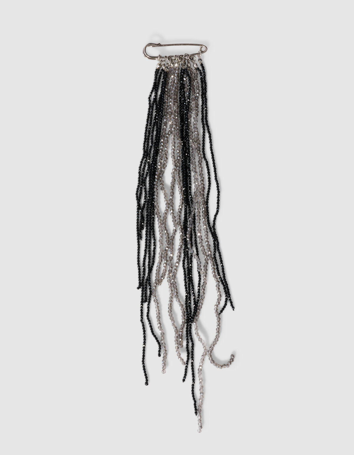 Strass Beaded Broche Zilver/Zwart SHOEBY ACCESSOIRES
