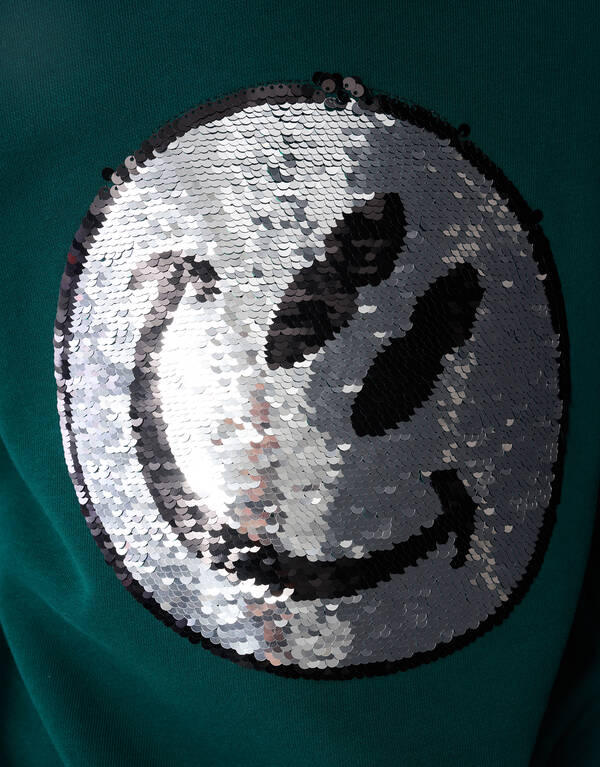 Two Way Sequin Sweater Donkergroen SHOEBY BOYS