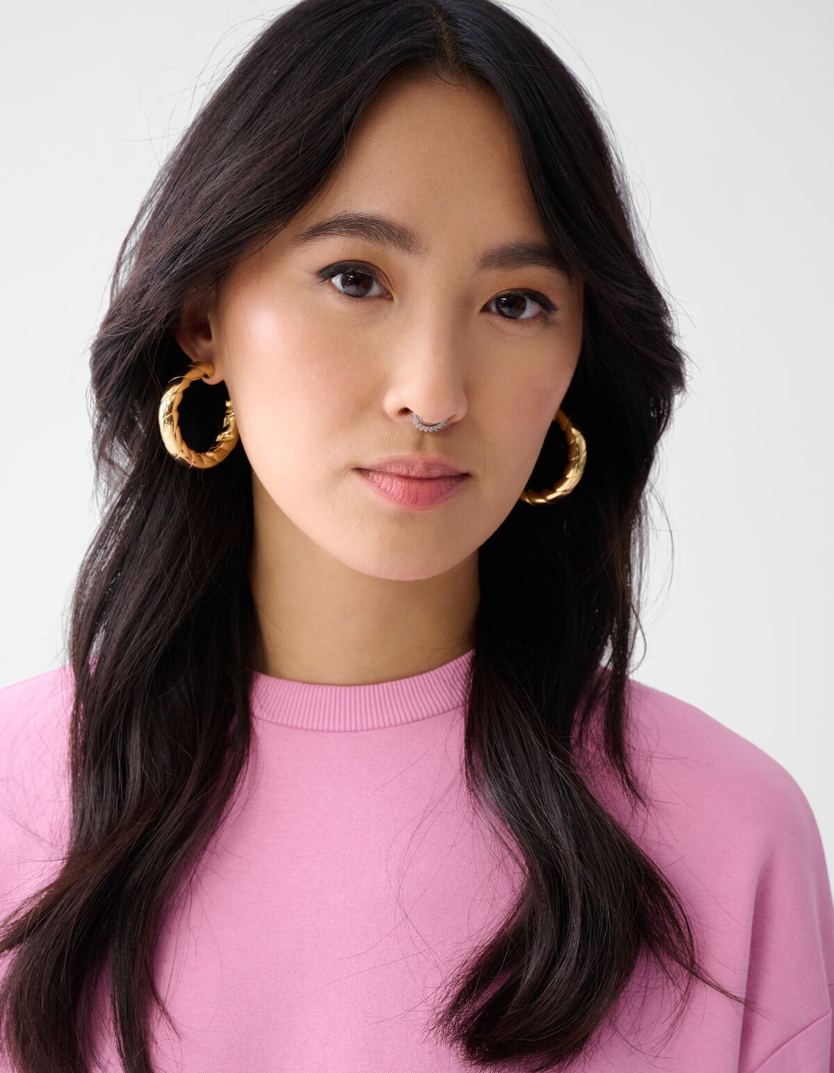 Poplin Sleeve Sweater Roze SHOEBY WOMEN