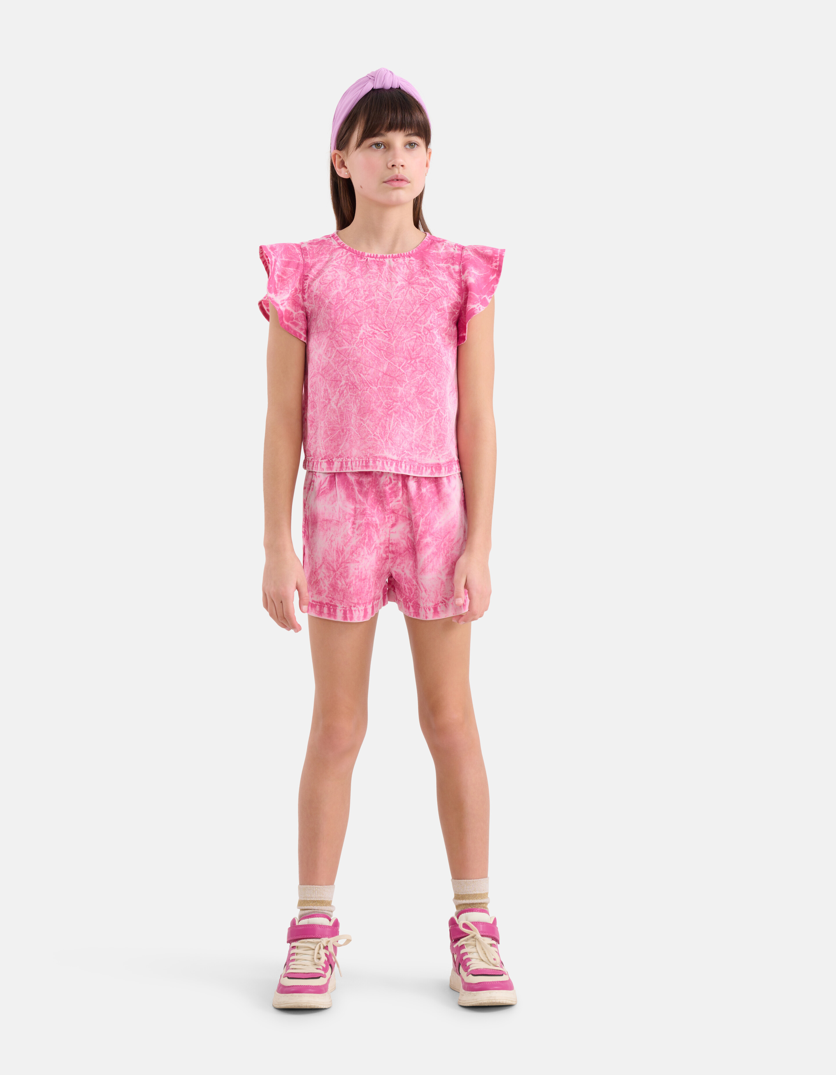 Washed Tencel Short Roze SHOEBY GIRLS