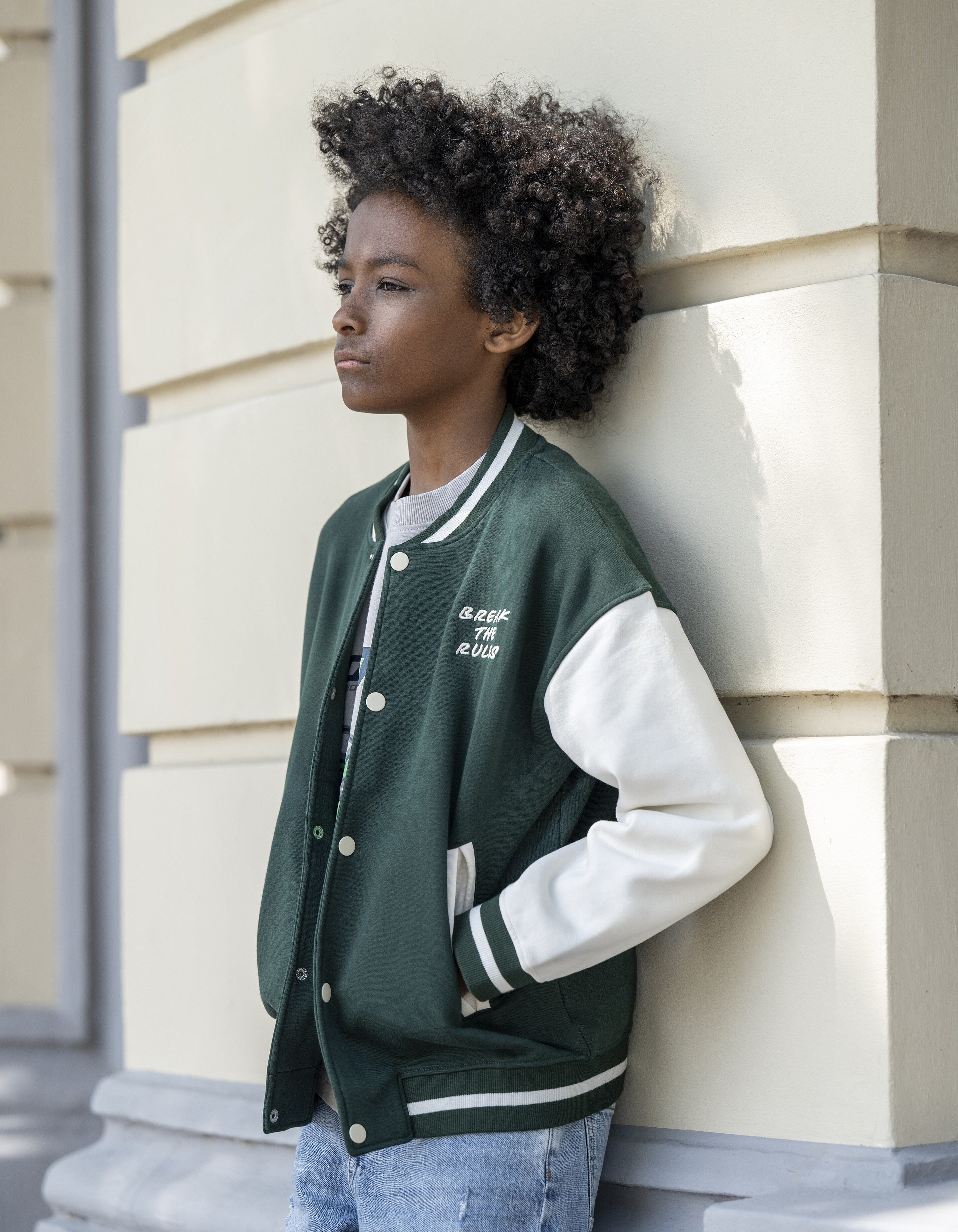 Varsity Bomber Jack Donkergroen SHOEBY BOYS