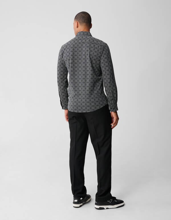 Printed Logo Overhemd Zwart SHOEBY MEN