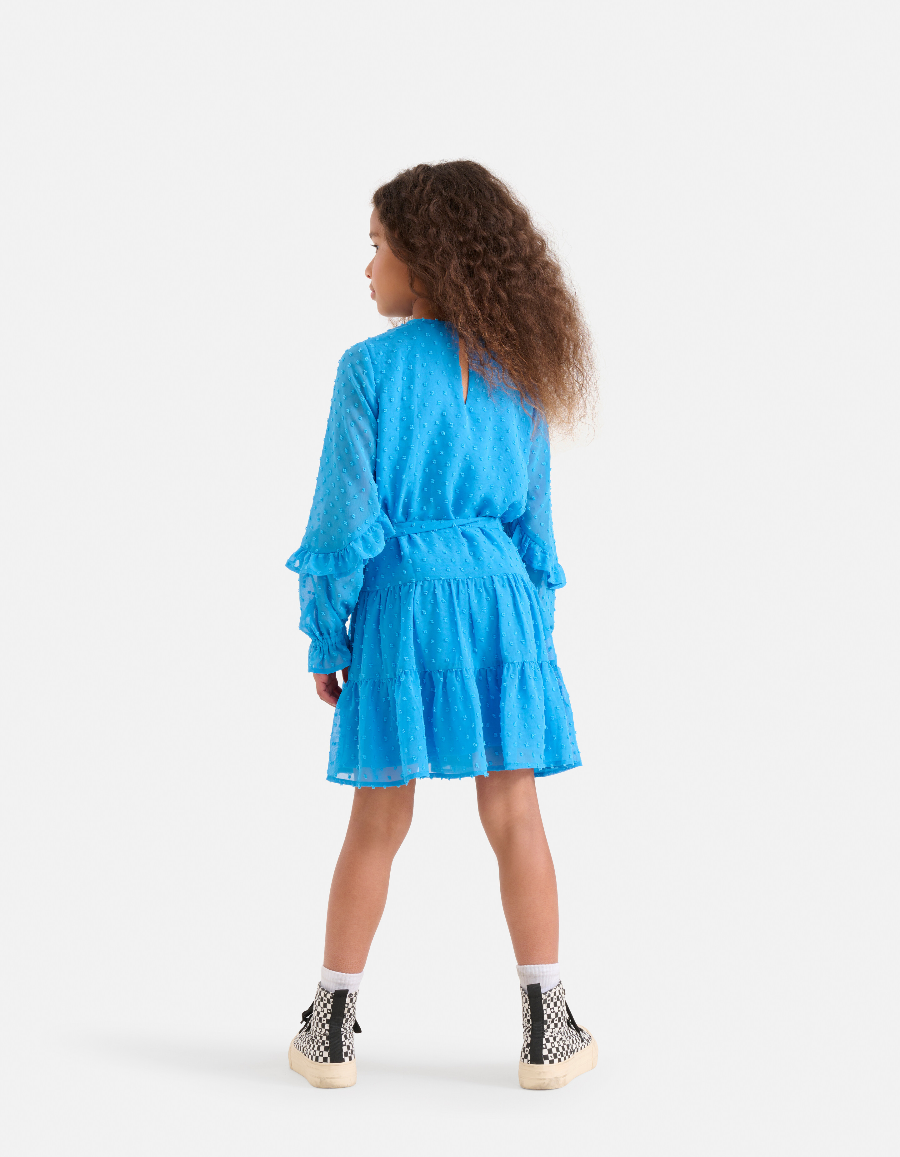 Chiffon Dot Jurk Blauw SHOEBY GIRLS
