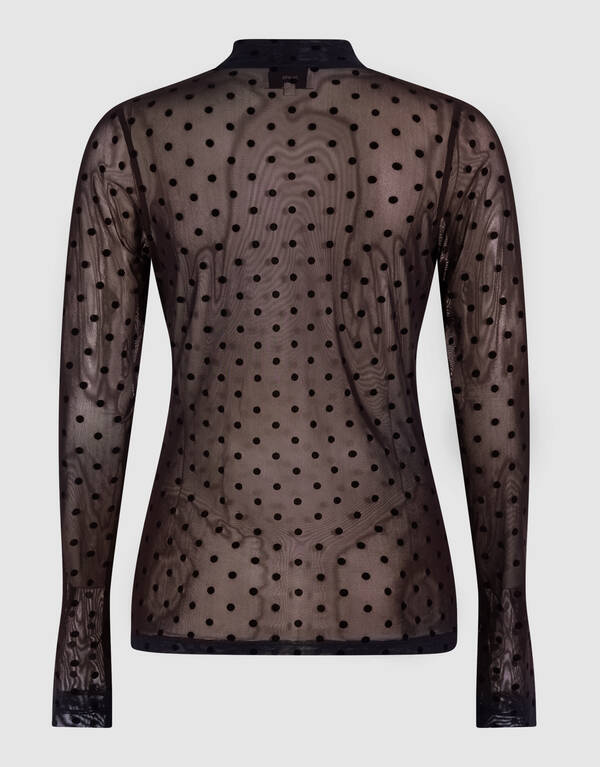 Mesh Stippen Top Bruin SHOEBY WOMEN