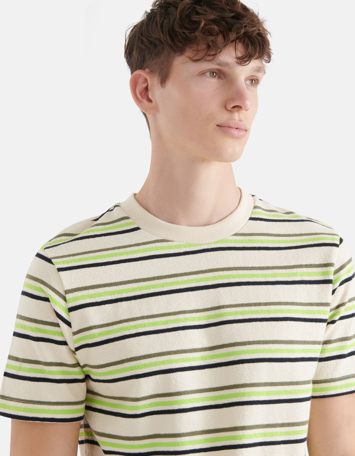 Multi Gekleurd T-shirt Gebroken Wit SHOEBY MEN