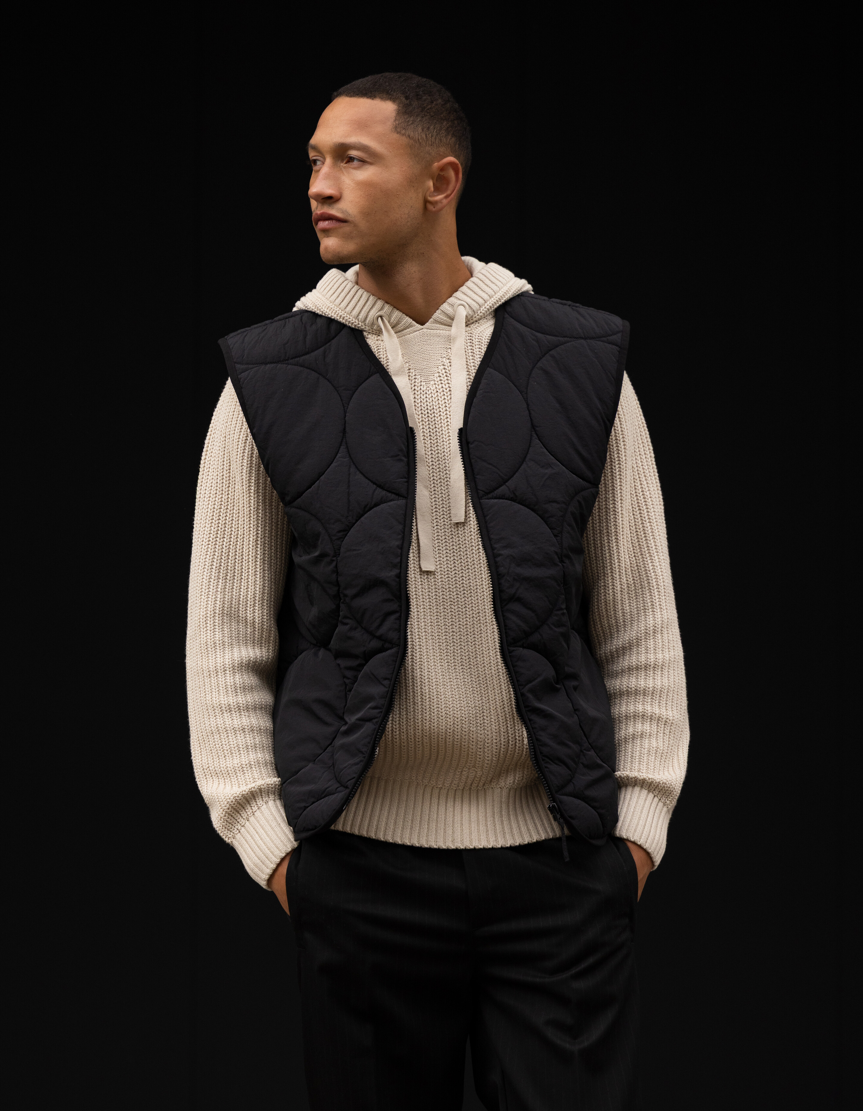 Quilted Spark Logo Bodywarmer Zwart SHOEBY MEN