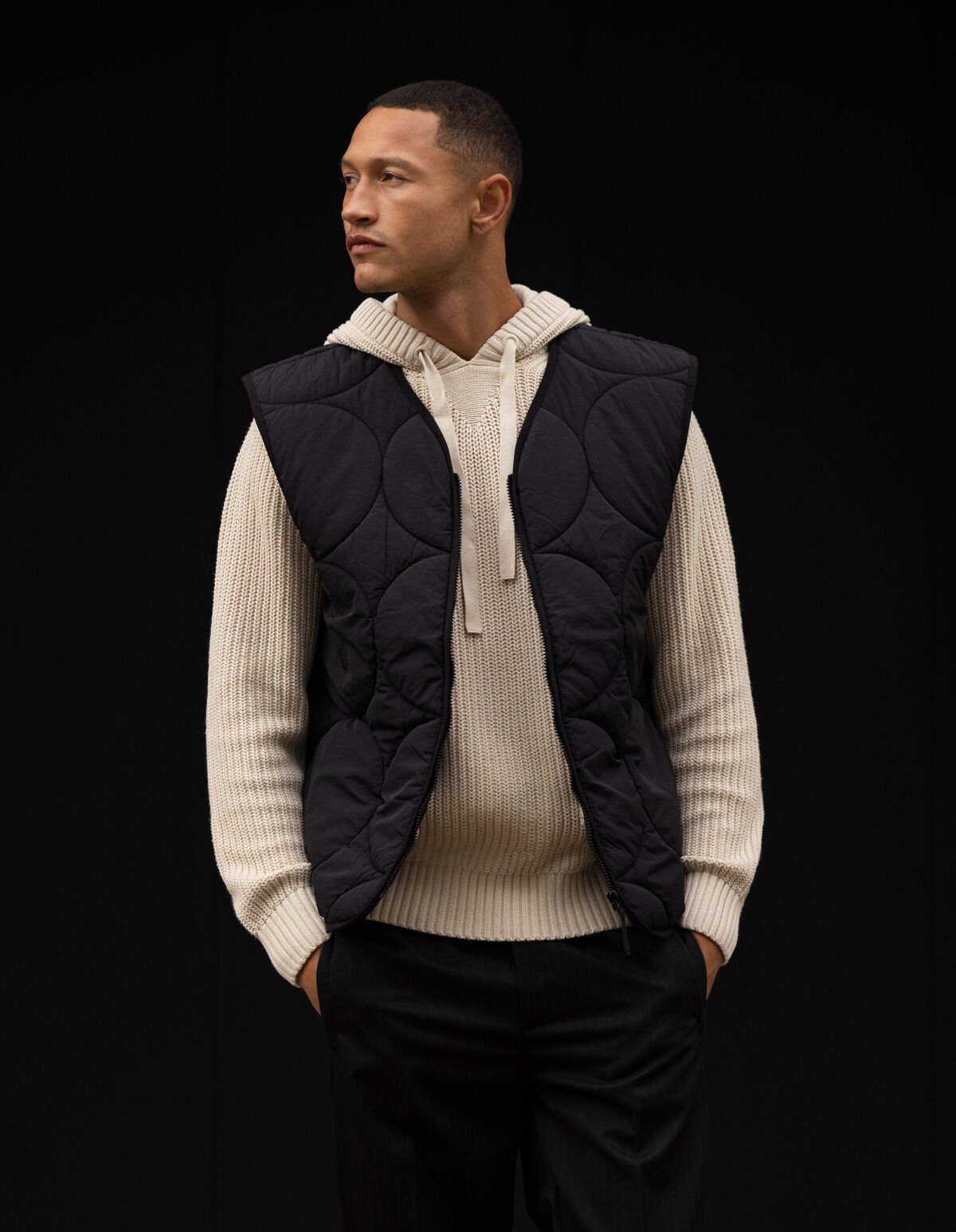 Quilted Spark Logo Bodywarmer Zwart SHOEBY MEN