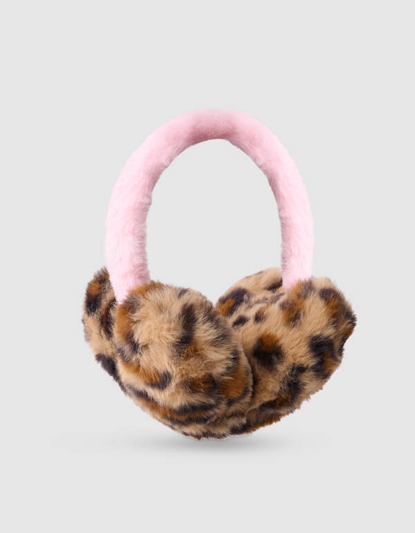 Leopard heart Oorwarmers Bruin SHOEBY ACCESSOIRES
