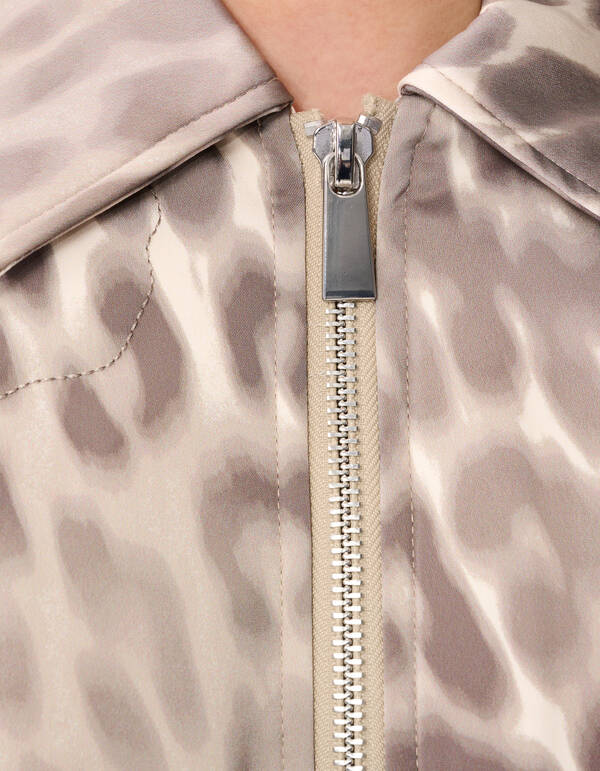 Quilted Leopard Bomber Jack Lichtbruin SHOEBY WOMEN