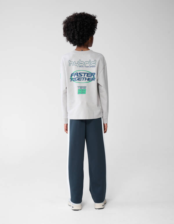 Race Artwork Sweater Beige SHOEBY BOYS