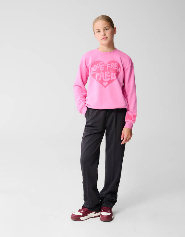 Love Artwork Sweater Roze SHOEBY GIRLS