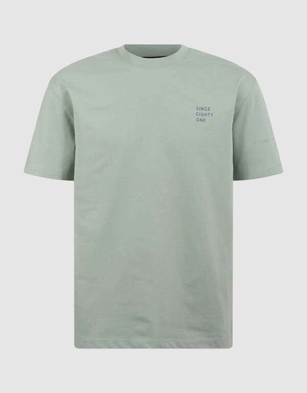 Tekst T-shirt Lichtgroen SHOEBY MEN