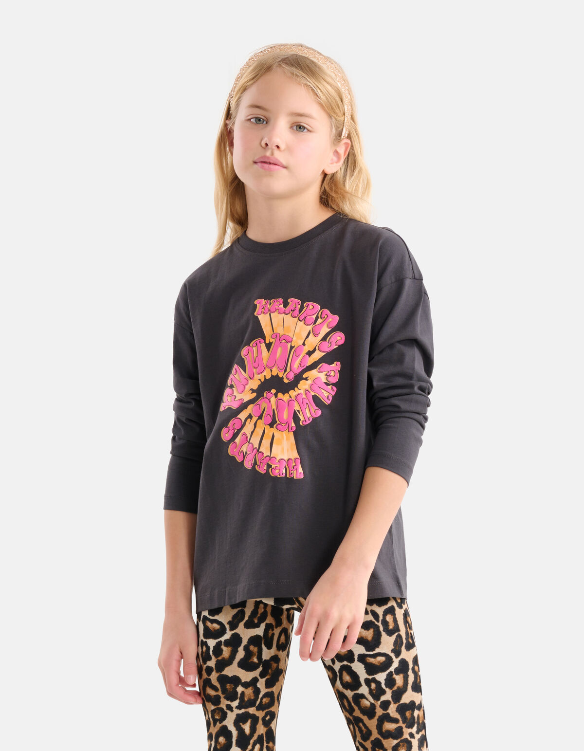 Artwork Longsleeve Donkergrijs SHOEBY GIRLS