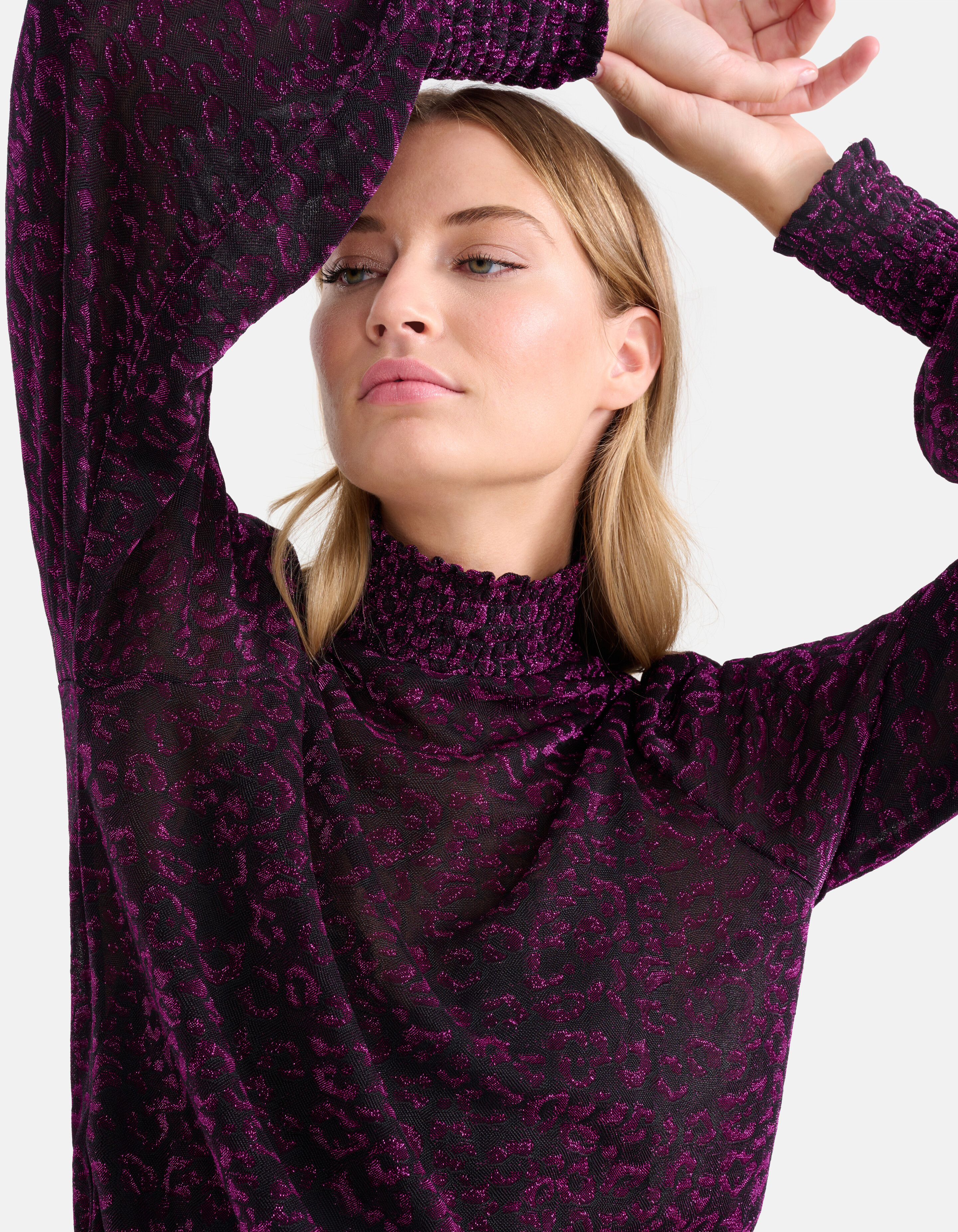 Lurex Longsleeve Top Paars SHOEBY WOMEN
