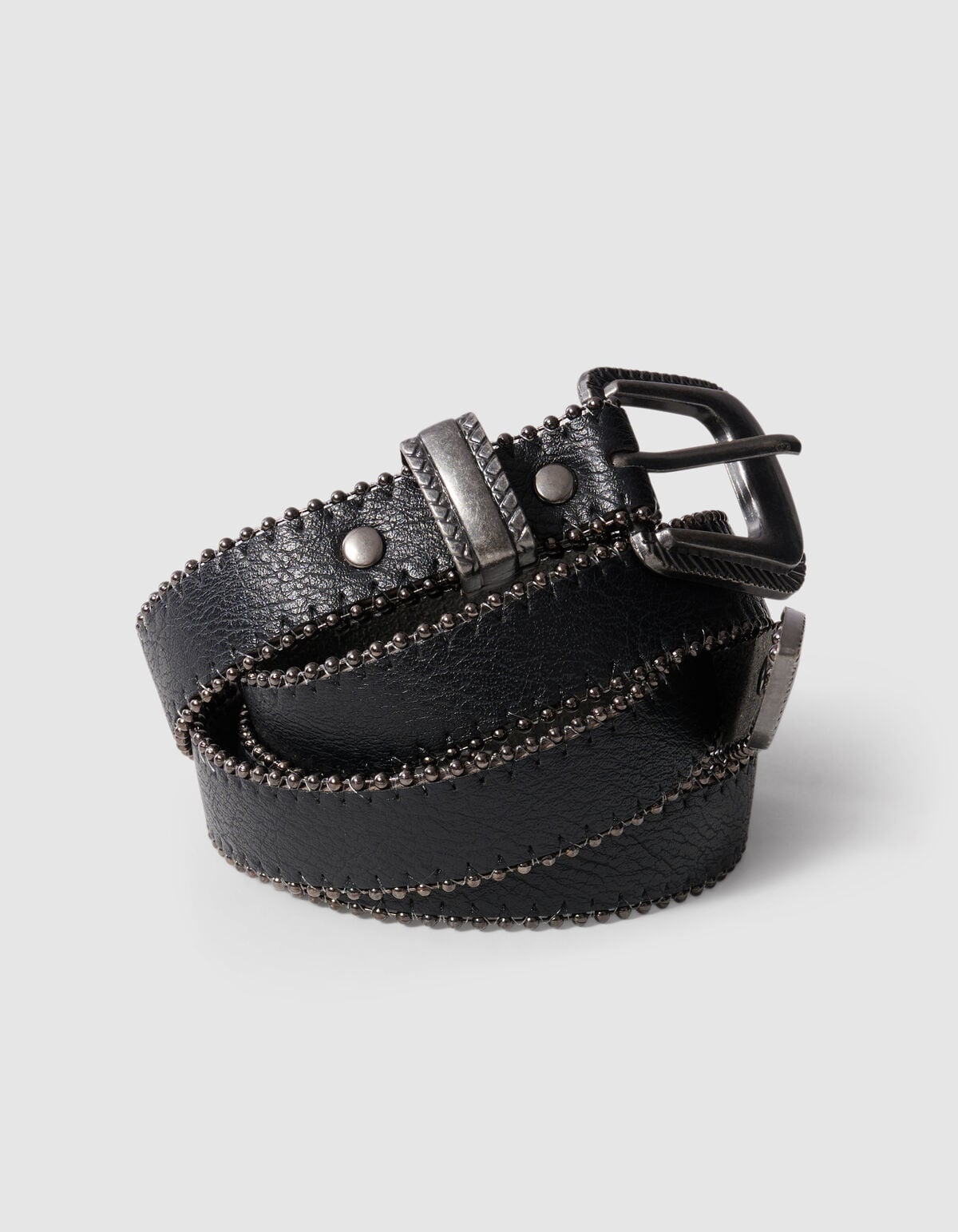 Ball Chain Riem Zwart/Zilver SHOEBY ACCESSOIRES
