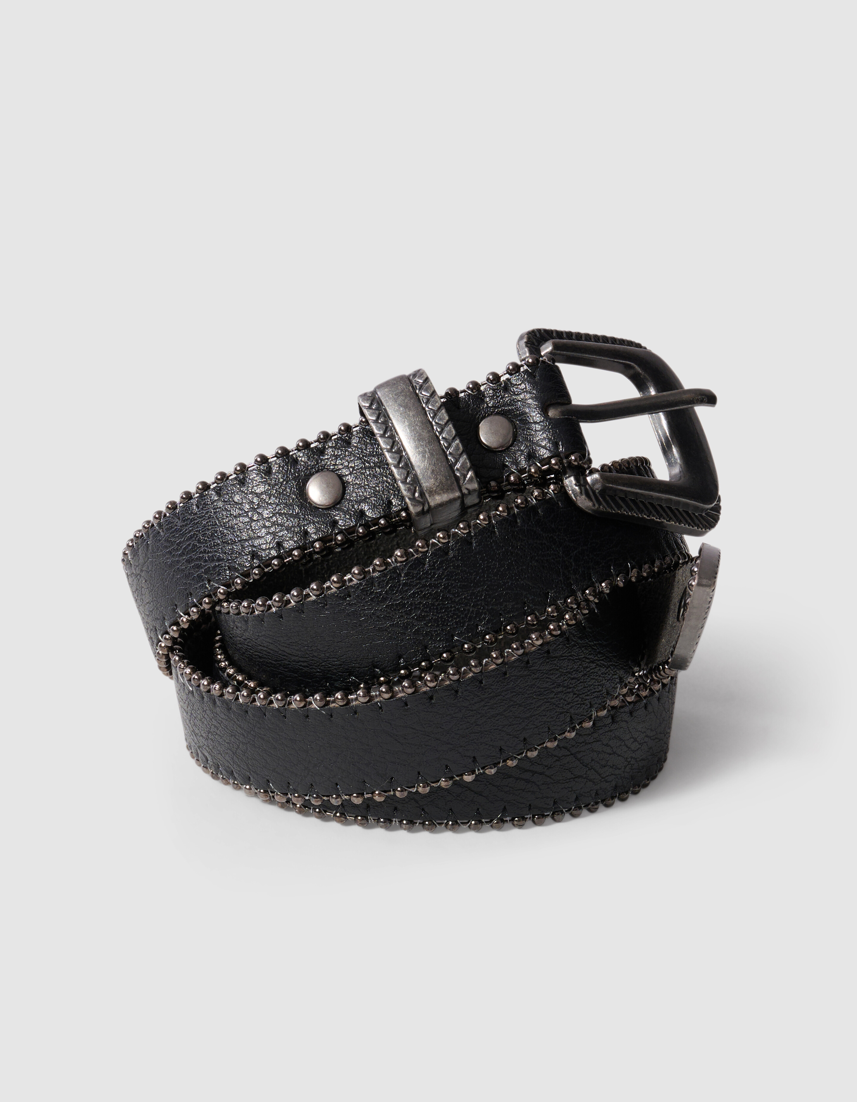 Ball Chain Riem Zwart/Zilver SHOEBY ACCESSOIRES