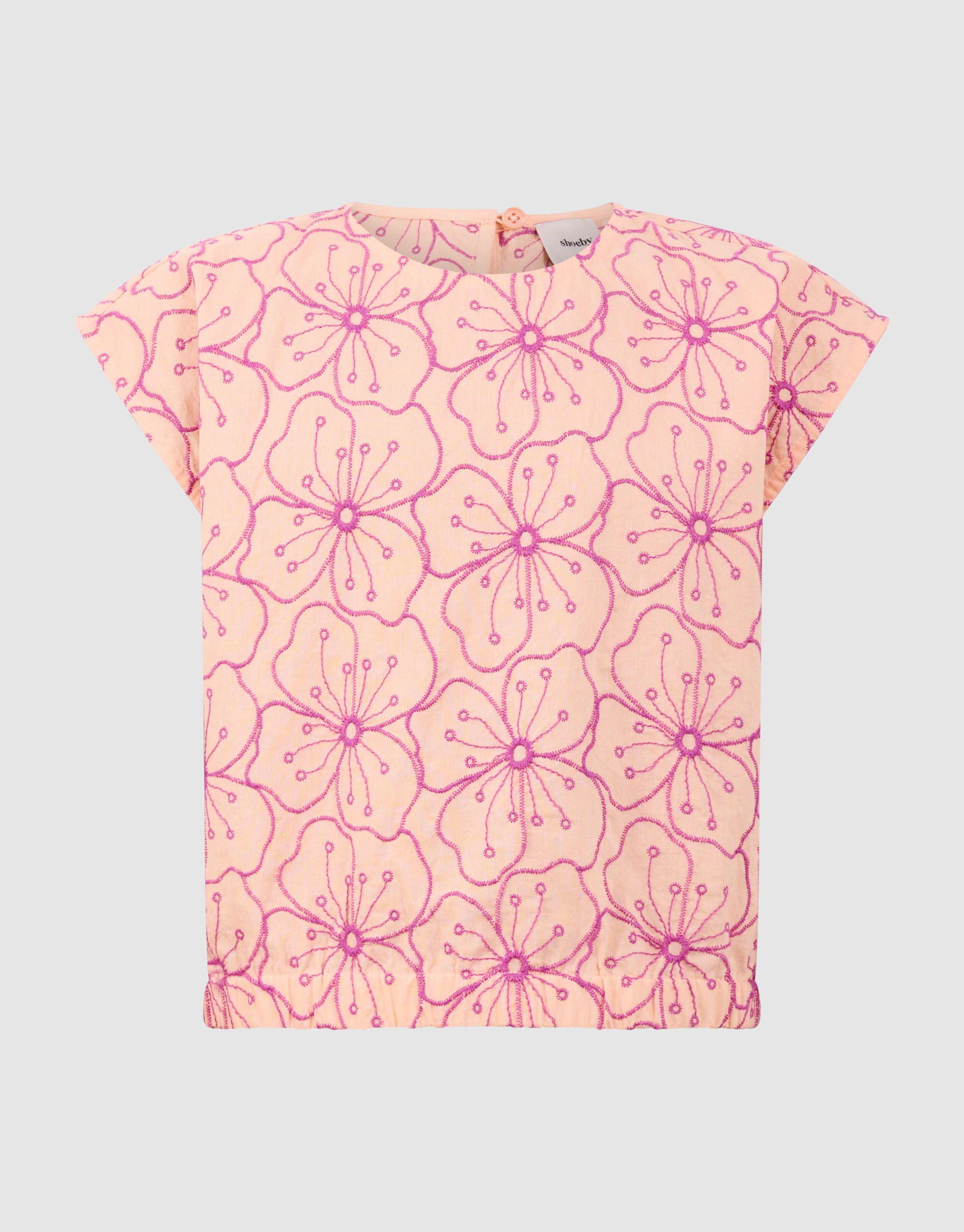 Flower Embroidery Blouse Lichtoranje SHOEBY GIRLS