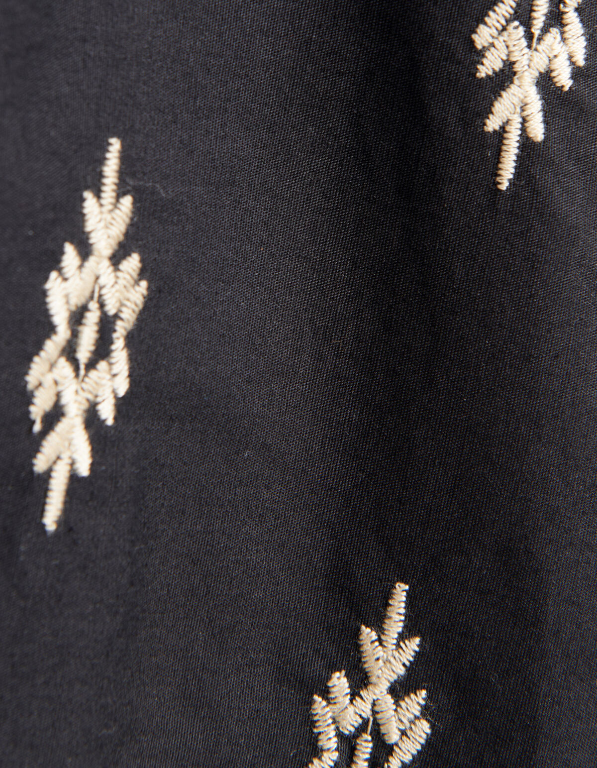 Poplin Embroidery Jurk Zwart SHOEBY WOMEN