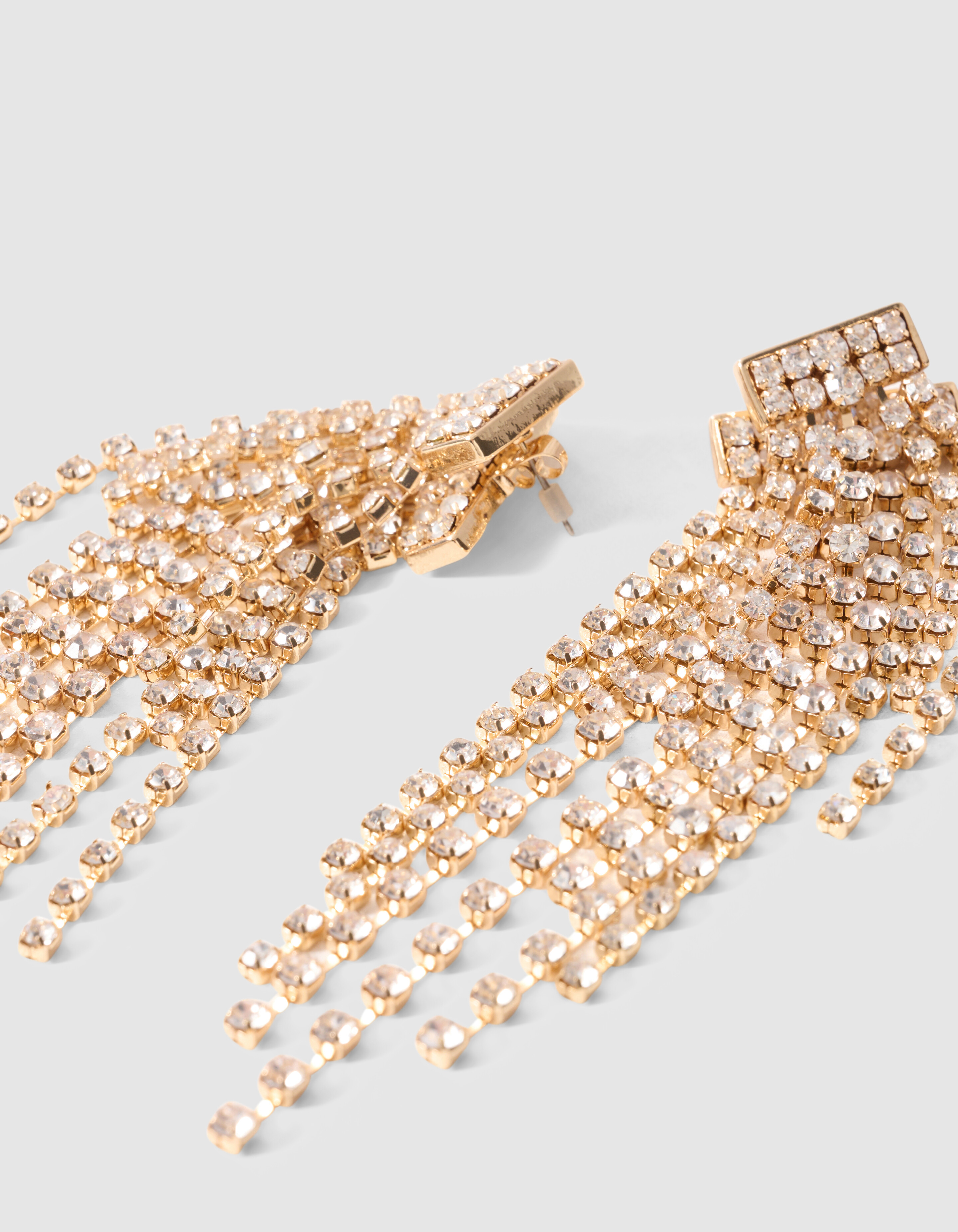 Double Layer Strass Oorbellen Goud SHOEBY ACCESSOIRES
