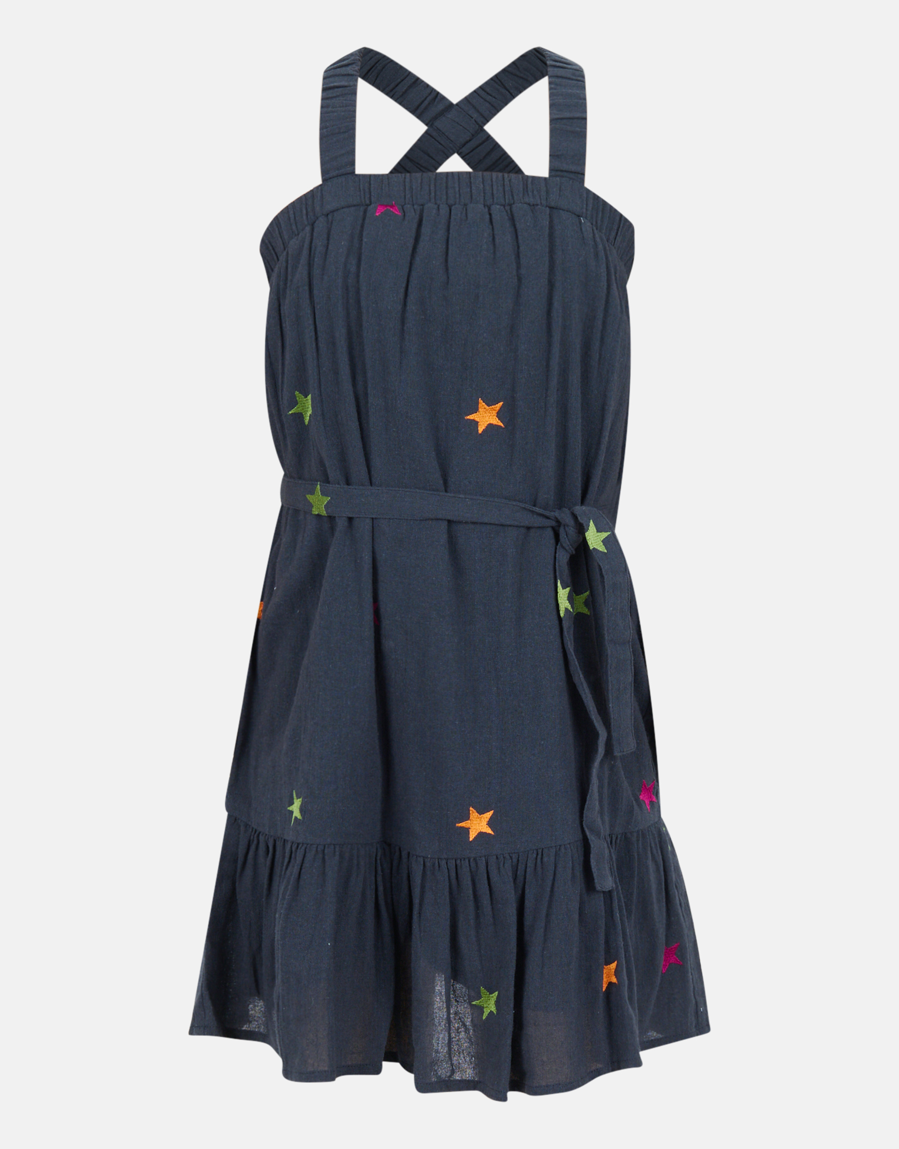 Printed Sterren Jurk Donkergrijs SHOEBY GIRLS