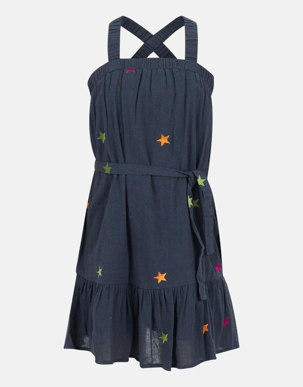 Printed Sterren Jurk Donkergrijs SHOEBY GIRLS