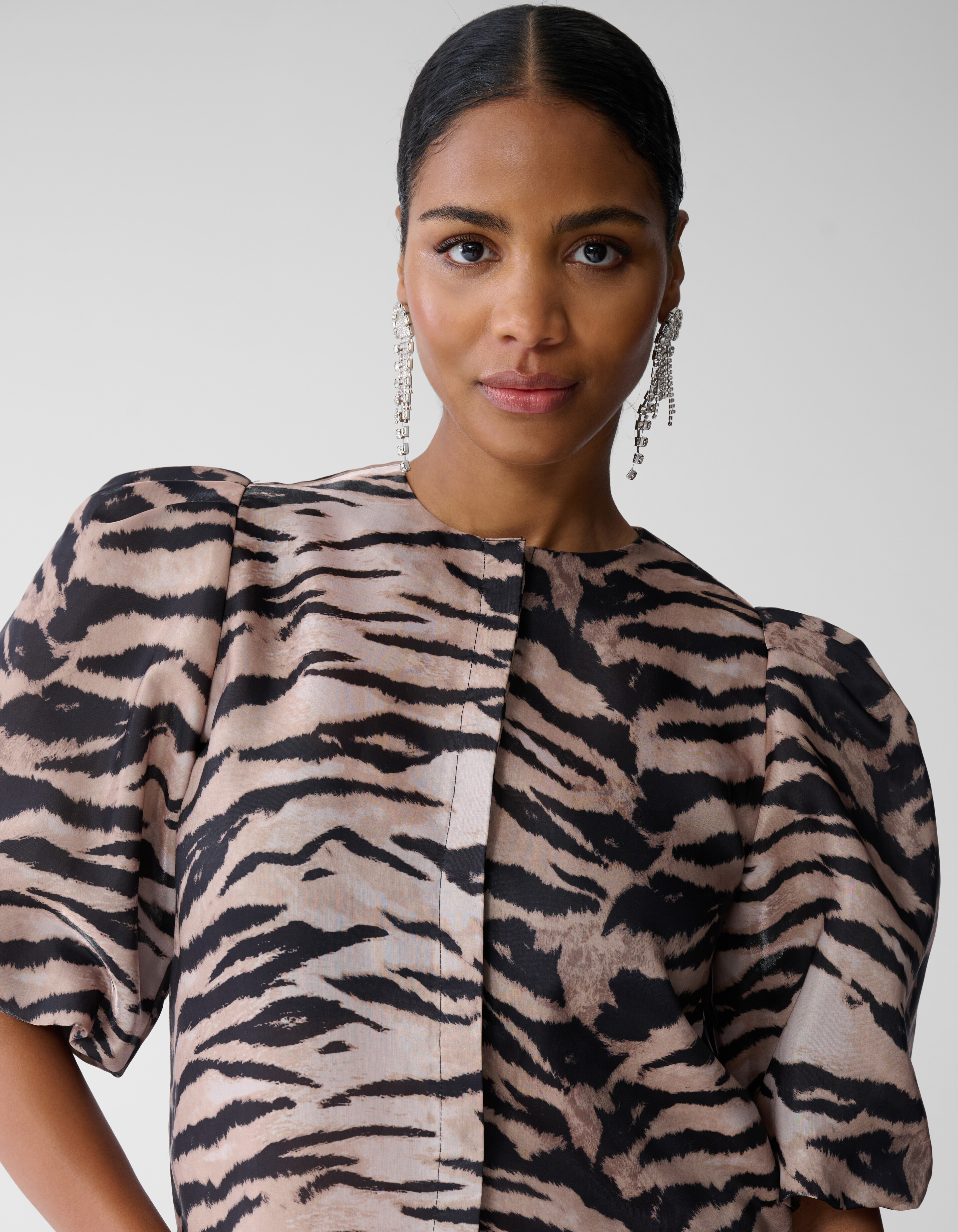 Puff Tijger Blouse Lichtbruin SHOEBY WOMEN