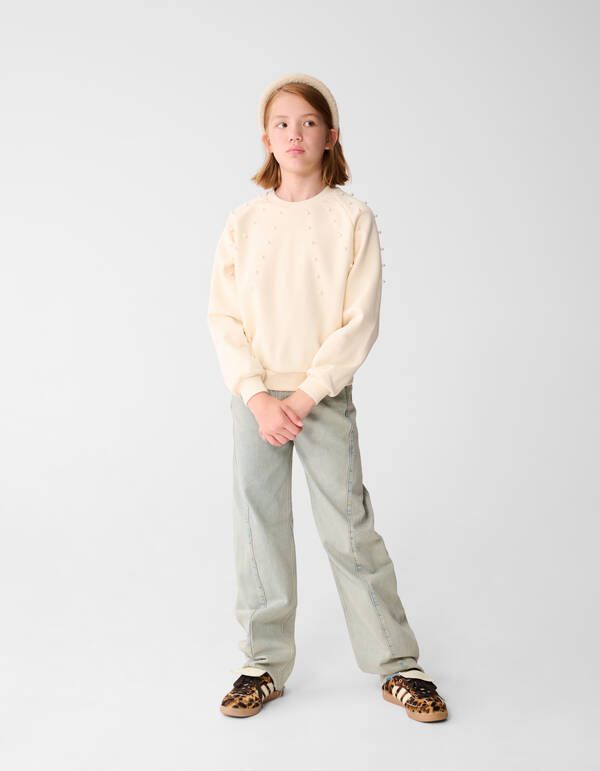 Parel Sweater Gebroken Wit SHOEBY GIRLS