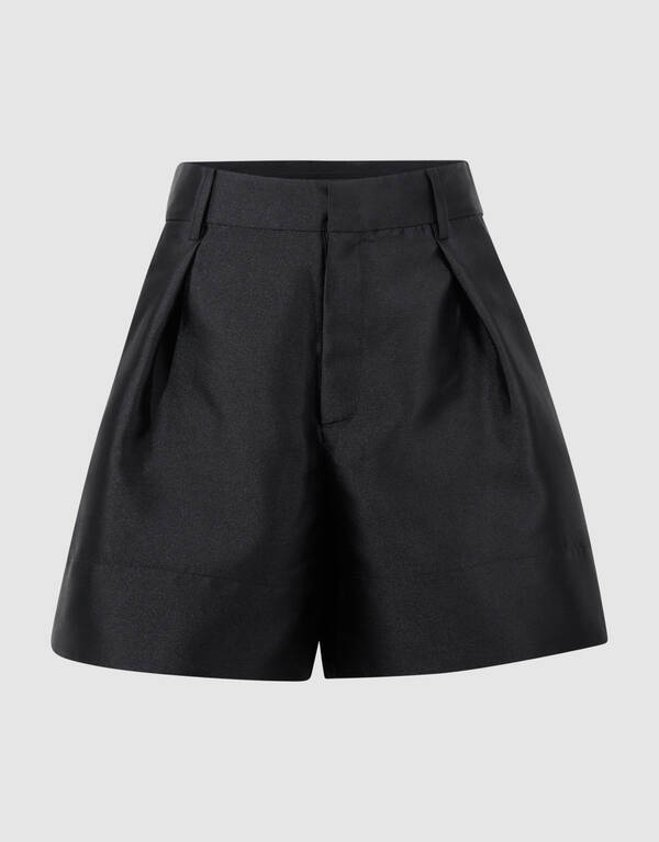 Satijn Twill Short Zwart SHOEBY WOMEN