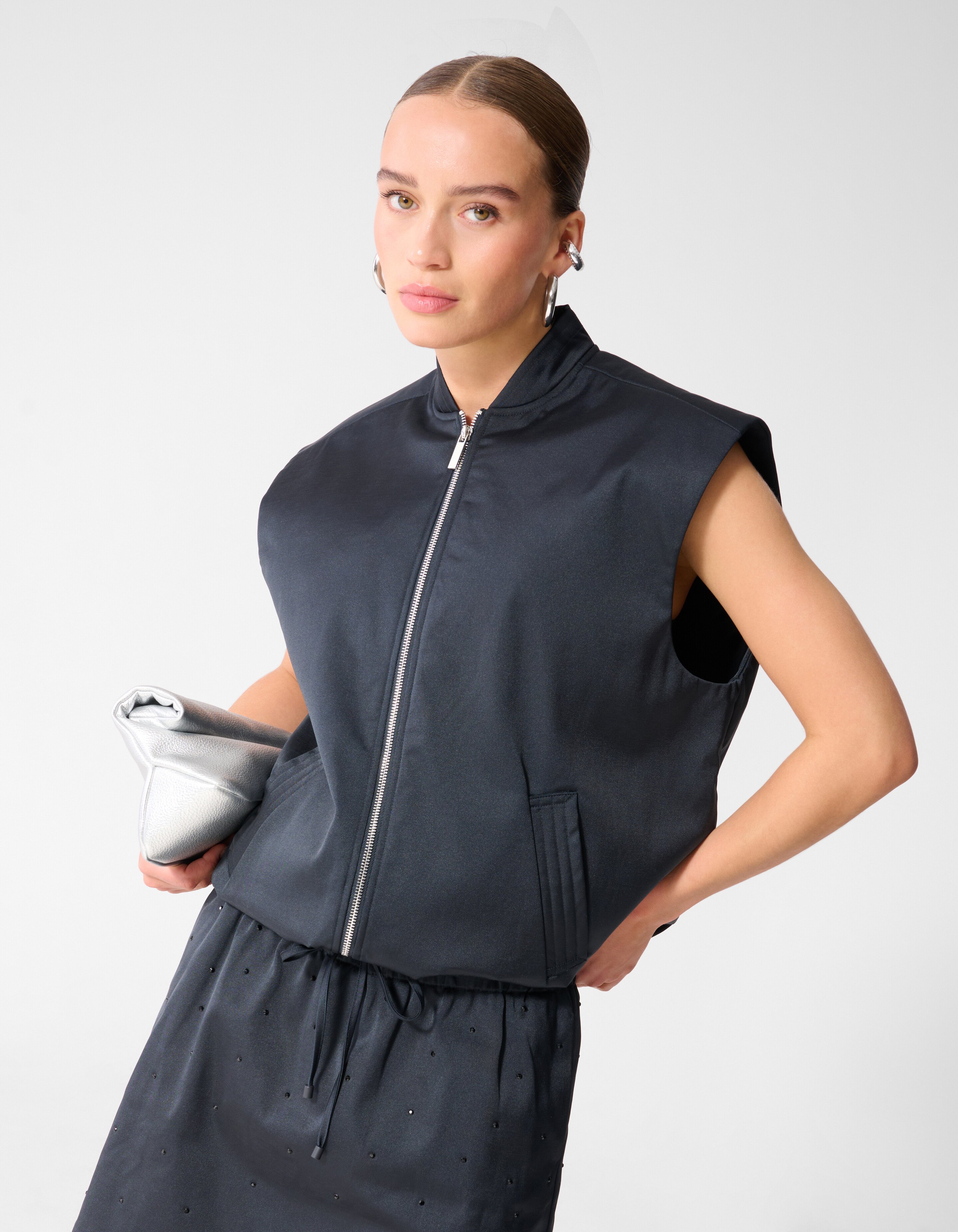 Sleeveless Bomberjack Donkerblauw SHOEBY WOMEN
